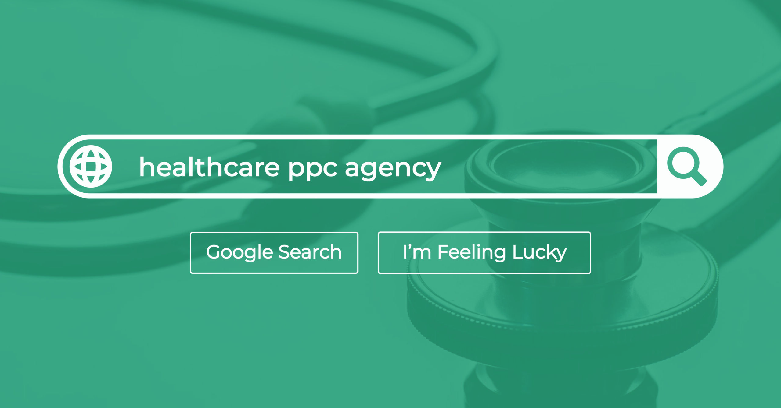 Visual representation of a Google search for healthcare PPC agency